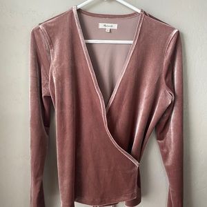 Madewell Velvet Wrap Top